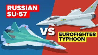 Russian SU-57 vs Eurofighter Typhoon - Which Fighter Jet Wins?