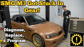 Our BMW M3 left us stranded! Let's fix the SMG transmission! (Gear Position Sensor + Programming)