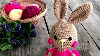 Амигуруми: схема Зайчик. Игрушки вязаные крючком - Free crochet patterns.