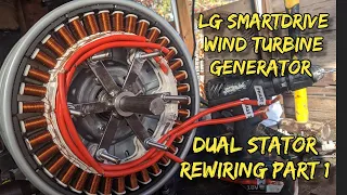 FREE ENERGY PROJECT LG smartdrive stator re wiring instructions for 12v/24v Wind Turbine Generators