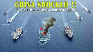 CHINA SHOCKED !! US Navy Pursues Chinese Aircraft Carrier Passing Through The Taiwan Strait