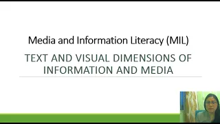 Text and visual dimensions of information and media