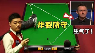 There are only 2 balls left on the table, the peak Ding Junhui bursts the snooker defense