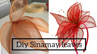 How to create sinamay leaves