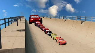 BIG & SMALL McQueen Mega Ramp Ep.2 BeamNG drive