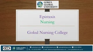 Epistaxis - Nursing - GNC