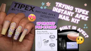 TRYING TIPEX 'INSTANT APEX' SCULPTED ACRYLIC TIPS & NAIL GLUE SET! | MADAM GLAM