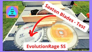 Saxton Blade combo - unboxing and test cuts on the Evolution Rage 5S Table Saw