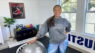 The Chair and Ball  Workout for The Butt and Abs with Tiffany Rothe