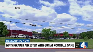Ninth grader arrested with gun at football game