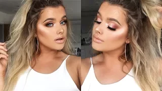 ROSE GOLD SUMMER GLAM AF MAKE UP TUTORIAL! | Rachel Leary