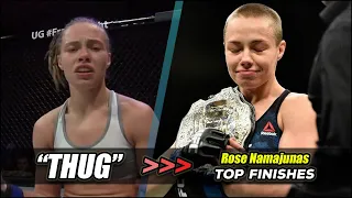 Rose "Thug" Namajunas Career Finishes | Rose Namajunas Highlights