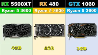 RX 5500XT vs RX 480 vs GTX 1060 Latest Games 2019 Benchmarks @1080p