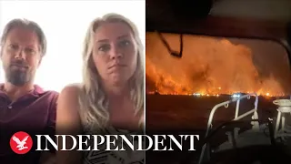 Newlyweds married in Hawaii detail 'heartbreaking' escape from Maui wildfires