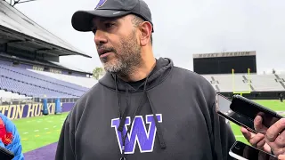 Husky Football 2024 Spring practice interview with Coach Kaufusi