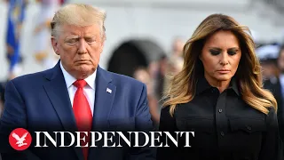 Watch Trump and Melania as they take part in a ceremony remembering the victims of the September 11