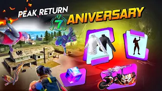 7th Anniversary Free Rewards 😮💥| Old Peak Return | Free Fire New Event | Ff New Event