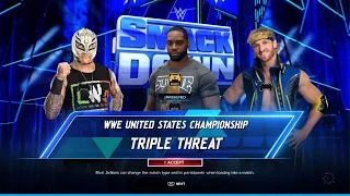 WWE 2K24 Tourean's Triple Threat Championship match