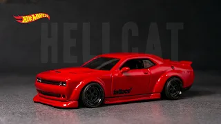 Wide Body Dodge Challenger SRT Hellcat Hot Wheels Custom - Tolle Garage