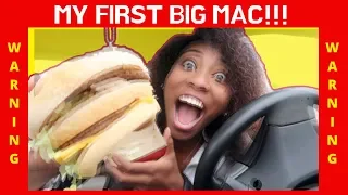 TRYING A MCDONALDS BIG MAC FOR THE FIRST TIME!! ( MUKBANG )