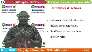 IP-SH PHILOSOPHIE 1ere A LECON 1 LES THESES ETHNOCENTRISTES OCCIDENTALES