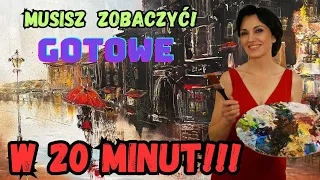 Miasto w deszczu , gotowy obraz w 20 minut !