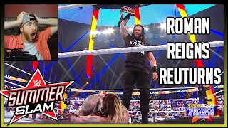 Roman Reigns Returns and Attacks The New Universal Champion Bray Wyatt The Fiend