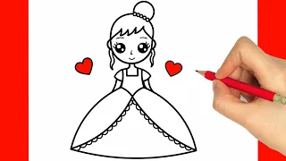 HOW TO DRAW A PRINCESS EASY