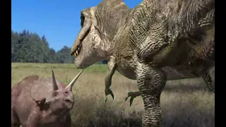 Bull Tyrannosaurus-Rex Vs. Triceratops| Isla. Sorna [Jurassic Park  lll]