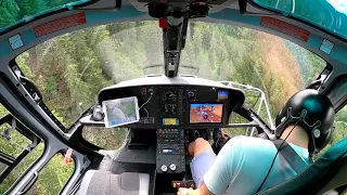 Swiss Heli Logging (cockpit view)