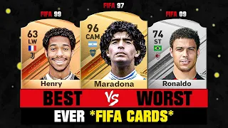 ICONS and their BEST VS WORST Ever FIFA Cards! 😔💔 ft. Maradona, Henry, Ronaldo… etc