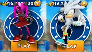 Sonic Dash - Metal Amy VS Silver Sonic _ Movie Sonic vs All Bosses Zazz Eggman