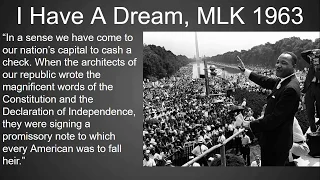 I Have A Dream, MLK, Quick Analysis