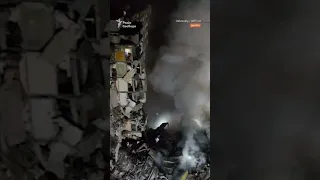 Наслідки ракетного удару по Дніпру 14 січня: відео з дрону