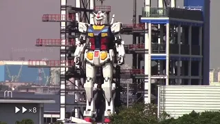AMAZING Life Size Gundam RX-78 MOVING in GUNDAM FACTORY YOKOHAMA.  I'm 'Proud to be a Gundam FAN!