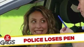 Police Loses Pen Behind Ear