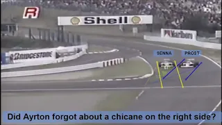 Senna CRASH Dive Bomb Gone wrong - Suzuka 1989: Senna takes out Prost - F1