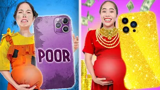 Mujeres Embarazadas Ricas vs Mujeres Embarazadas Pobres! Situaciones Durante El Embarazo