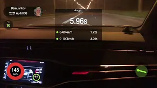 Audi RS6 2021 700 hp Acceleration 0-100 100-200 Dragy Разгон Ауди