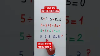 TEST DE INTELIGENCIA IQ Test Razonamiento lógico matemático