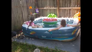 Our New  FUNAVO  INFLATABLE POOL. Backyard Fun For Our  Whole Family, Unboxing  and Set Up.