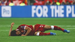 Salah's injury vs Real Madrid 💔|  UCL Final 2018