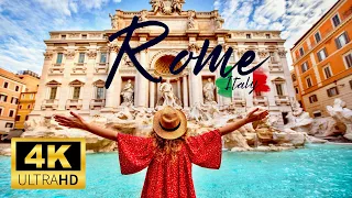 Rome, Italy 4K - Walking Street Trevi Fountain 2022