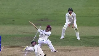 WI vs AUS: Tagenarine Chanderpaul launches a ball for 6 in Day 2 of 2nd Test | SportsMax TV