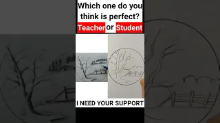 Teacher vs Student drawing challenge #drawing #art #70