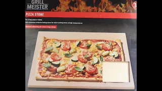 Lidl pizza stone review Grill Meister unboxing, testing. The cheapest Lidl pizza