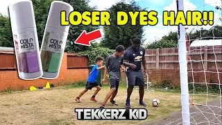 Tekkerz Kid & Romello vs The Dad | HAIR DYE FORFEIT Football Challenge