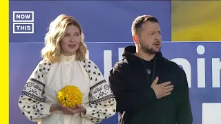 Zelenskyy Present as Ukrainian Flag Is Raised in Vilnius During NATO Summit