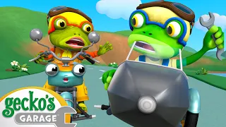 Crazy Motorcycle Repair | Gecko the Mechanic | Vehicle Repair Cartoons | Buses, Trucks and Cars