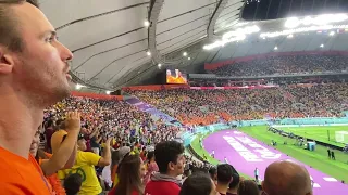 The Netherlands anthem before Holland vs Ecuador game at 2022 World Cup
